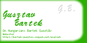 gusztav bartek business card