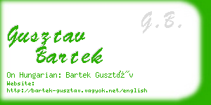 gusztav bartek business card